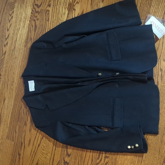 Vtg Pendleton Black Wool Blazer Classic Old Money NWT Sz S 10P - Picture 9 of 14